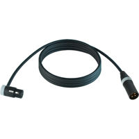 

Cable Techniques 25' Premium Low Profile Right-Angle XLR-3F to XLR-3M Straight Mogami W2549 Microphone Cable, Gray Cap/Ring