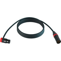 

Cable Techniques 25' Premium Low Profile Right-Angle XLR-3F to XLR-3M Straight Mogami W2549 Microphone Cable, Red Cap/Ring