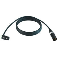 

Cable Techniques 25' Premium Low Profile Right-Angle XLR-3F to XLR-3M Straight Mogami W2549 Microphone Cable, White Cap/Ring