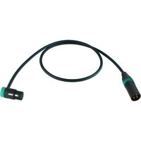 

Cable Techniques 3' Premium Low Profile Right-Angle XLR-3F to XLR-3M Straight Mogami W2549 Microphone Cable, Green Cap/Ring