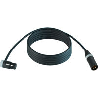 

Cable Techniques 50' Premium Low Profile Right-Angle XLR-3F to XLR-3M Straight Mogami W2549 Microphone Cable, Gray Cap/Ring
