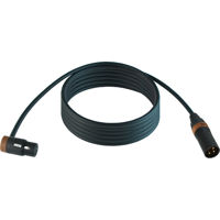 

Cable Techniques 50' Premium Low Profile Right-Angle XLR-3F to XLR-3M Straight Mogami W2549 Microphone Cable, Brown Cap/Ring