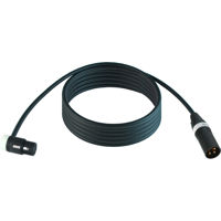 

Cable Techniques 50' Premium Low Profile Right-Angle XLR-3F to XLR-3M Straight Mogami W2549 Microphone Cable, White Cap/Ring