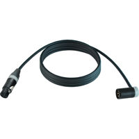 

Cable Techniques 25' Premium Low Profile Straight XLR-3F to XLR-3M Right-Angle Mogami W2549 Microphone Cable, Gray Cap/Ring