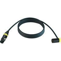 

Cable Techniques 25' Premium Low Profile Straight XLR-3F to XLR-3M Right-Angle Mogami W2549 Microphone Cable, Yellow Cap/Ring