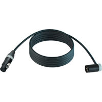 

Cable Techniques 50' Premium Low Profile Straight XLR-3F to XLR-3M Right-Angle Mogami W2549 Microphone Cable, Gray Cap/Ring
