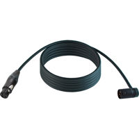 

Cable Techniques 50' Premium Low Profile Straight XLR-3F to XLR-3M Right-Angle Mogami W2549 Microphone Cable, Black Cap/Ring