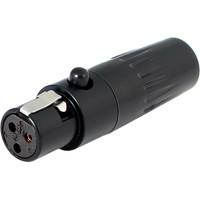 

Cable Techniques TA3FL 3-Pin "Mini XLR" Female Connector, Larger 6mm Outlet, Black