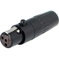

Cable Techniques TA4FL 4-Pin "Mini XLR" Female Connector, Larger 6mm Outlet, Black