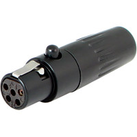 

Cable Techniques TA5FL 5-Pin "Mini XLR" Female Connector, Larger 6mm Outlet, Black
