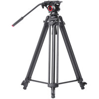 

Came-TV TP-606B 3-Section Carbon Fiber Video Tripod with Fluid Bowl Head and Mid-Level Spreader