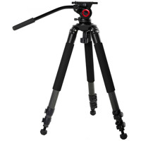 

Came-TV TP701B Carbon Fiber 3-Section Tripod with Fluid Bowl Head, 55 Lbs Capacity, 16" - 67" Height