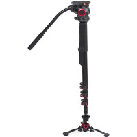 

Came-TV TP705AS Aluminum 4-Section Monopod with Pivoting and Lockable Foot Stand, 22 Lbs Capacity, 31" - 74" Height