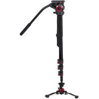 

Came-TV TP705BS Carbon Fiber 4-Section Monopod with Pivoting and Lockable Foot Stand, 22 Lbs Capacity