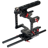 

Came-TV ZBTL01 DSLR Cage Rig Kit for Panasonic GH4/Sony a7S/5D Mark III Digital Camera, Includes Top Handle, DSLR Cage, Dovetail plate