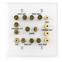 

Comprehensive Home Theater 4 Gang Multi-Room Surround Sound Wall Plate