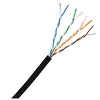 

Comprehensive 1000' Cat 6 550Mhz Shielded Bulk Cable, Solid Black