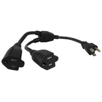 

Comprehensive 1' Universal AC 1-to-2 Power Splitter Extension Cable