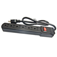 

Comprehensive 6-Outlet Surge Protector with 3' Power Cord (Black)