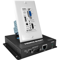 

Comprehensive Pro AV/IT HDBaseT 4K60 18G Single Gang HDMI/VGA/Audio Wall Plate Extender Kit, 230' Range