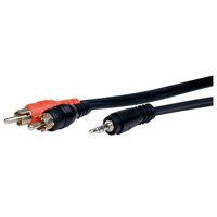 

Comprehensive 6' Standard Series 3.5mm Stereo Mini Plug to 2 RCA Plugs Audio Cable