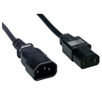 

Comprehensive 3' PC Power Extension Cord, IEC 320C14 to IEC 320C13, 18/3 SVT, Black