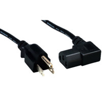 

Comprehensive 6' PC Power Cord Right-angle, NEMA 5-15P to IEC 60320-C13, 18/3 SVT, Black