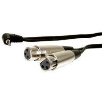 

Comprehensive 1' Standard Series General Purpose Right Angle Stereo Mini to 2 XLR Female Cable