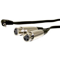

Comprehensive 5' Standard Series General Purpose Right Angle Stereo Mini to 2 XLR Female Cable