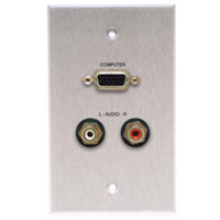 

Comprehensive Single Gang Wallplate, HD15, 2RCA -Passthru, Stainless Ivory