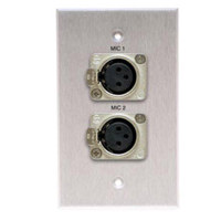 

Comprehensive Single Gang Wallplate, Latching XLR(2) Female) -Solder, Kydex Ivory