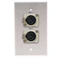 

Comprehensive Single Gang Wallplate, Latching XLR(2) Female) -Solder, Kydex White