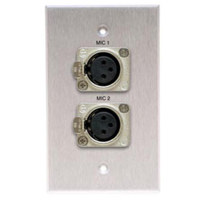 

Comprehensive Single Gang Wallplate, Latching XLR(2) Female) -Solder, Stainless Ivory