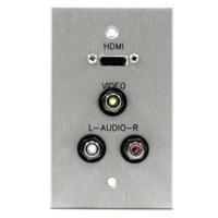 

Comprehensive Single Gang Wallplate, HDMI Female(1) and 3 RCA Component Passthru, Kydex Ivory