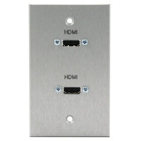 

Comprehensive Single Gang Wallplate, HDMI Female(2) passthru, Anodized Black