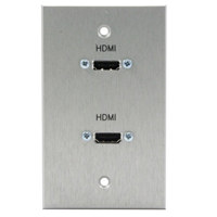 

Comprehensive Single Gang Wallplate, HDMI Female(2) passthru, Stainless