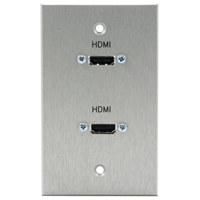 

Comprehensive Single Gang Wallplate, 2 HDMI Female Passthru, Stainless Ivory