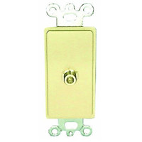 

Comprehensive Single Gang Wallplate Style Insert with RF Passthru, Black Decora