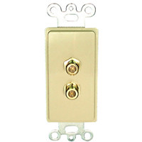 

Comprehensive Single Gang Wallplate Style Insert with RF(2)-Passthru, Black Decora