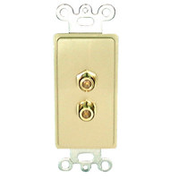 

Comprehensive Single Gang Wallplate Style Insert with RF(2)-Passthru, White Decora