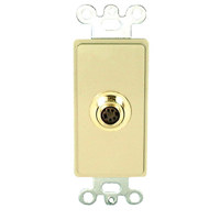 

Comprehensive Single Gang Wallplate Style Insert with S-Video-Passthru, Black Decora