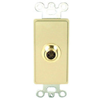 

Comprehensive Single Gang Wallplate Style Insert with S-Video(1)-Passthru, Ivory Decora