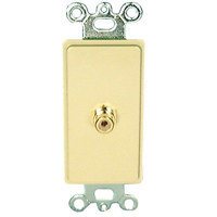 

Comprehensive Single Gang Wallplate Style Insert with RCA(1)-Passthru, Black Decora