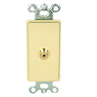 

Comprehensive Single Gang Wallplate Style Insert with RCA(1)-Passthru, Ivory Decora