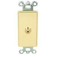 

Comprehensive Single Gang Wallplate Style Insert with RCA(1)-Passthru, White Decora
