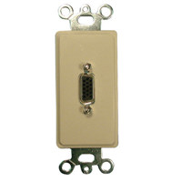 

Comprehensive Single Gang Wallplate Style Insert with HD15F(1)-Passthru, Ivory Decora