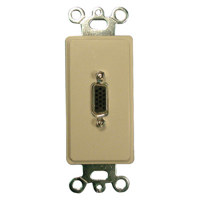 

Comprehensive Single Gang Wallplate Style Insert with HD15F(1)-Passthru, White Decora
