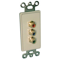 

Comprehensive Single Gang Wallplate Style Insert with RCA(3) RGB-Passthru, White Decora