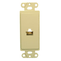 

Comprehensive Single Gang Wallplate Style Insert with RJ45(1)-Passthru, White Decora