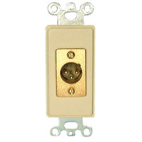 

Comprehensive Single Gang Wallplate Style Insert with XLRM-Solder, Ivory Decora
